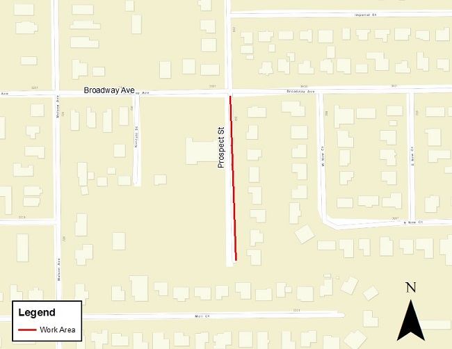 Prospect Street Water Improvement Project Map